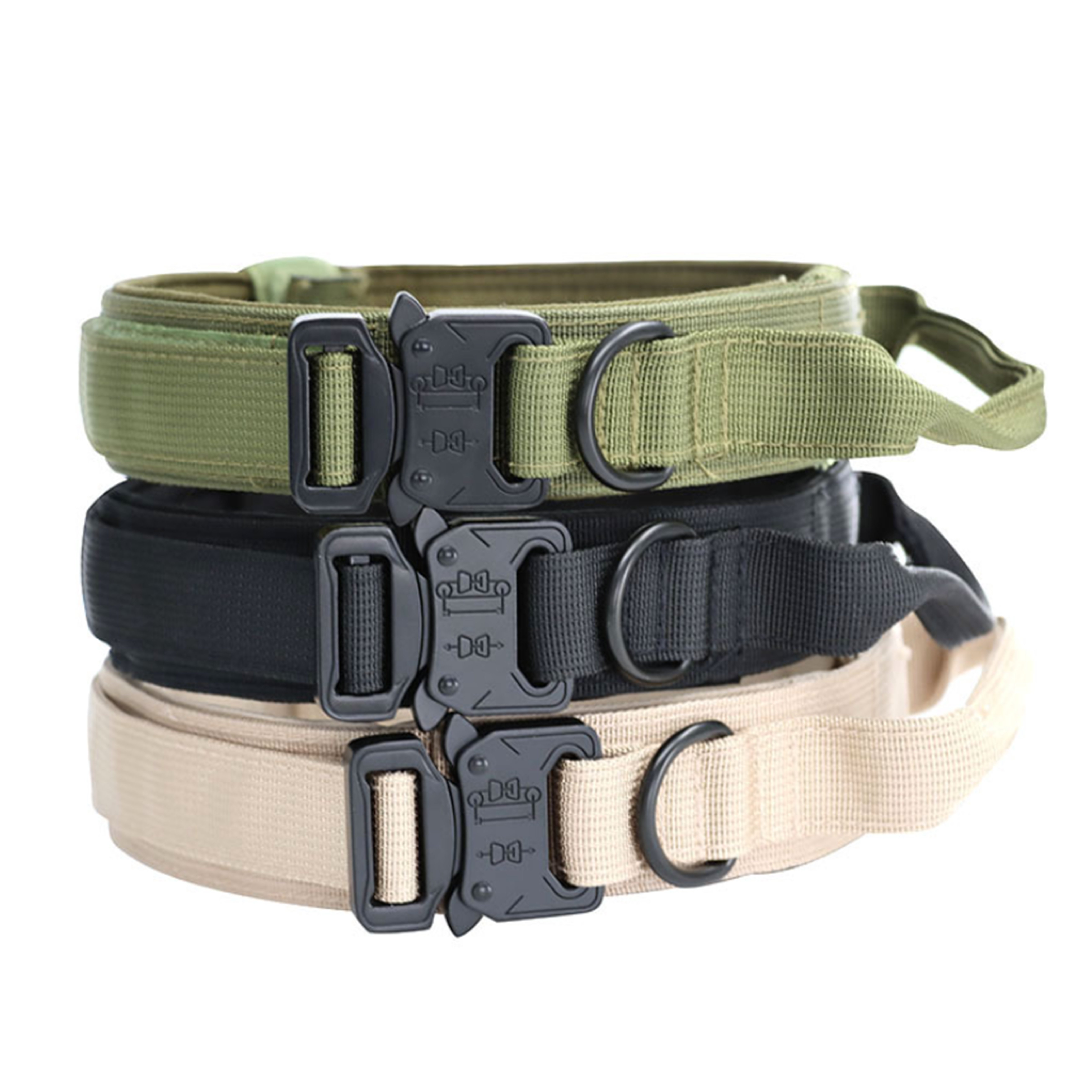 Custom tactical design pet dog lead other retractable heavy duty collar de perro Hundehalsband training big dog collar