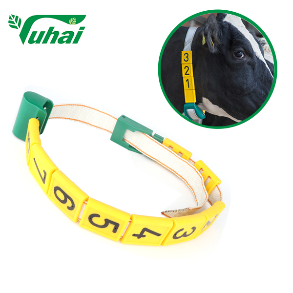 Identification Marking Tape with Number Plate Neck Collar Custom Adjustable Soft Comfortabler/cattle feeder