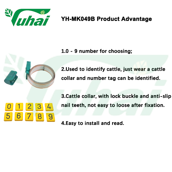 Identification Marking Tape with Number Plate Neck Collar Custom Adjustable Soft Comfortabler/cattle feeder