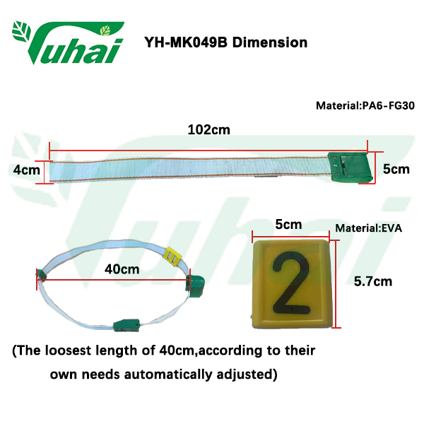 Identification Marking Tape with Number Plate Neck Collar Custom Adjustable Soft Comfortabler/cattle feeder