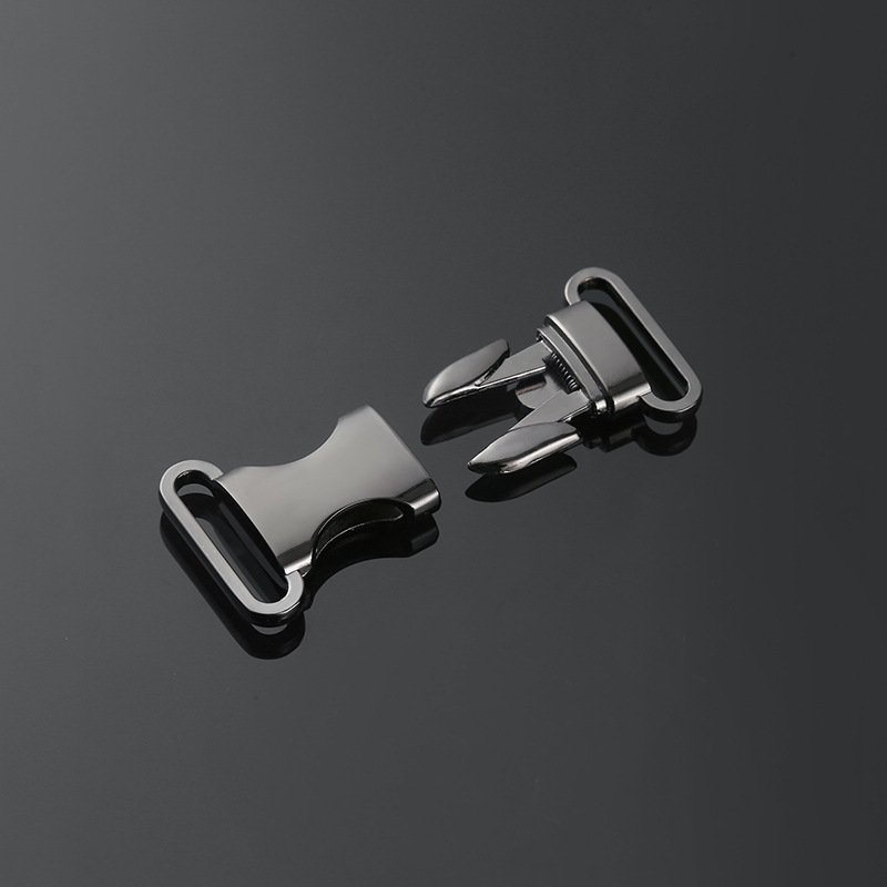 New 2024 Custom Colored Zinc Alloy Curved Side quick Release metal Buckle quick release strap buckle for bag