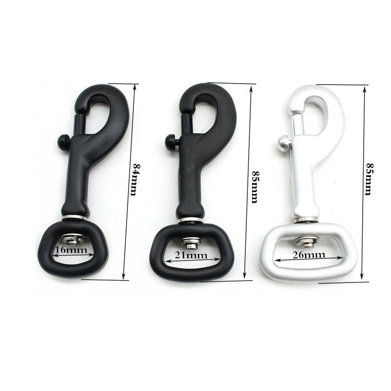 Customized Anodized Aluminum 15mm/20mm/25mm Swivel Clasp Snap Hooks Metal Dog Leash Rotating Carabiner Hook