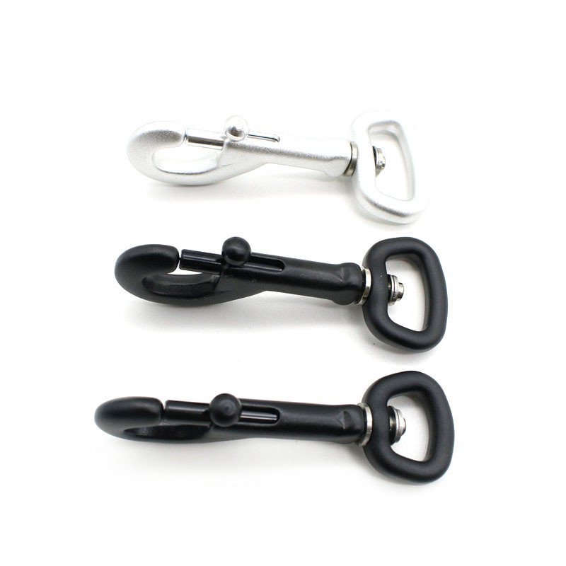 Customized Anodized Aluminum 15mm/20mm/25mm Swivel Clasp Snap Hooks Metal Dog Leash Rotating Carabiner Hook