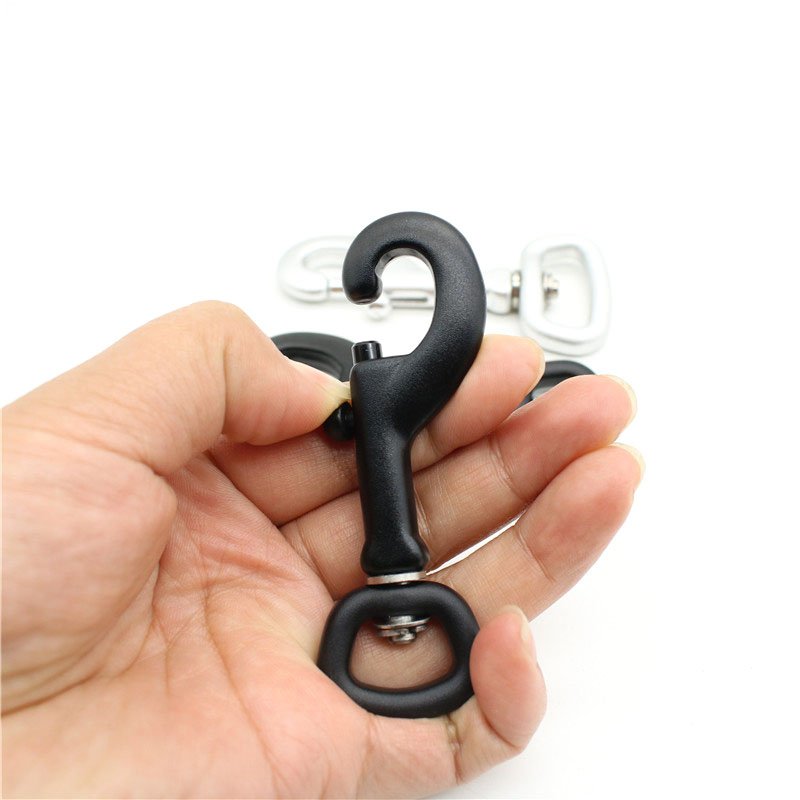 Customized Anodized Aluminum 15mm/20mm/25mm Swivel Clasp Snap Hooks Metal Dog Leash Rotating Carabiner Hook