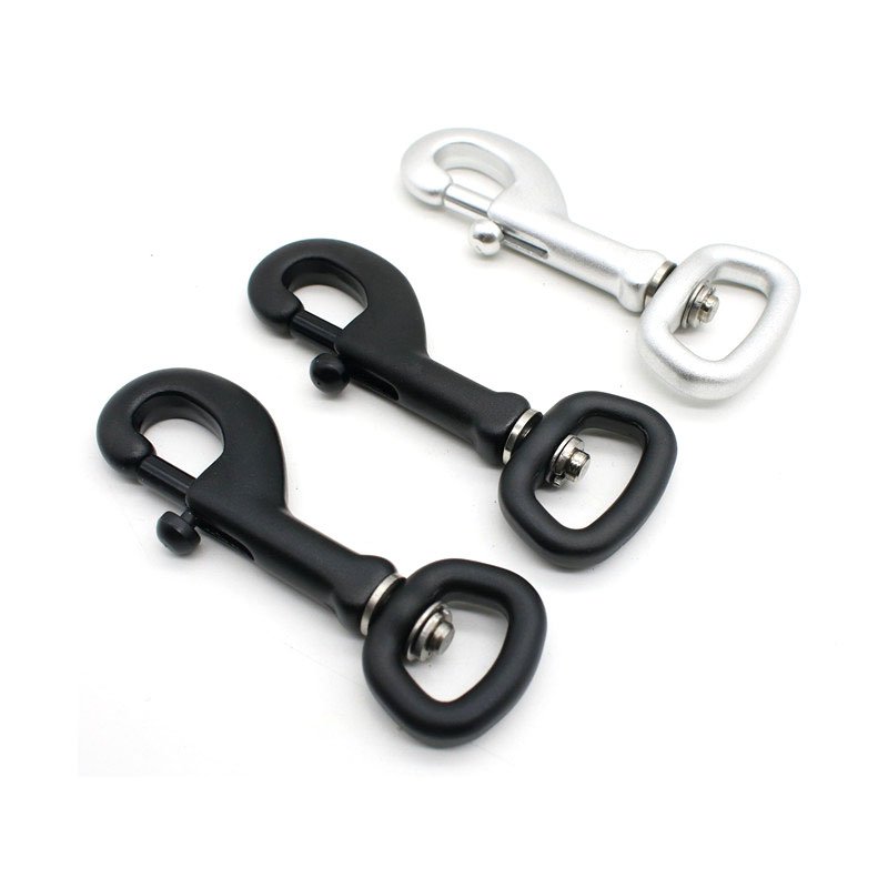 Customized Anodized Aluminum 15mm/20mm/25mm Swivel Clasp Snap Hooks Metal Dog Leash Rotating Carabiner Hook