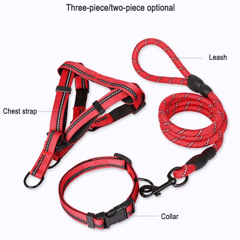Reflective Sublimation Step In Dog Harness Adjustable Arnes Correa De Perro Fashion Pet Harness Dog Collar And Leash Set