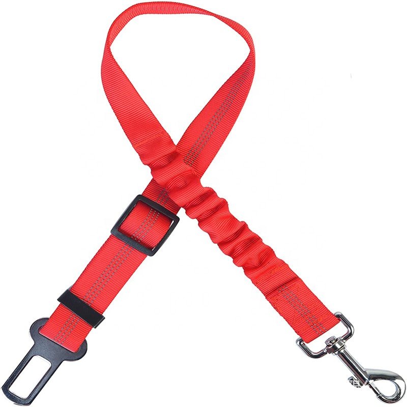 Customized Comfortable Reflective Dog Seat Belt Safe Pet Car Seat Belt Dog Bungee Leash