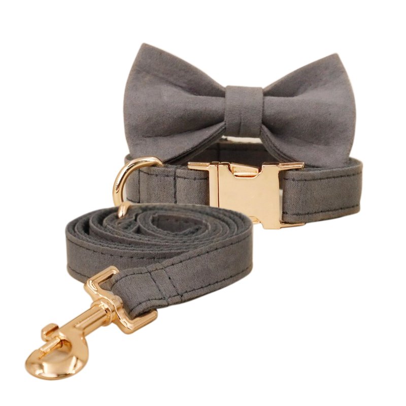 Pet Leash Dog Collar And Leash Set Manufacturer Custom Personalized Designer Luxury Solid 2023new Product Dog Collar Velvet