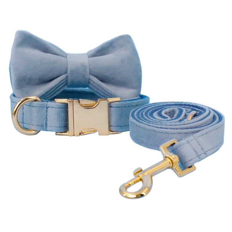 Pet Leash Dog Collar And Leash Set Manufacturer Custom Personalized Designer Luxury Solid 2023new Product Dog Collar Velvet