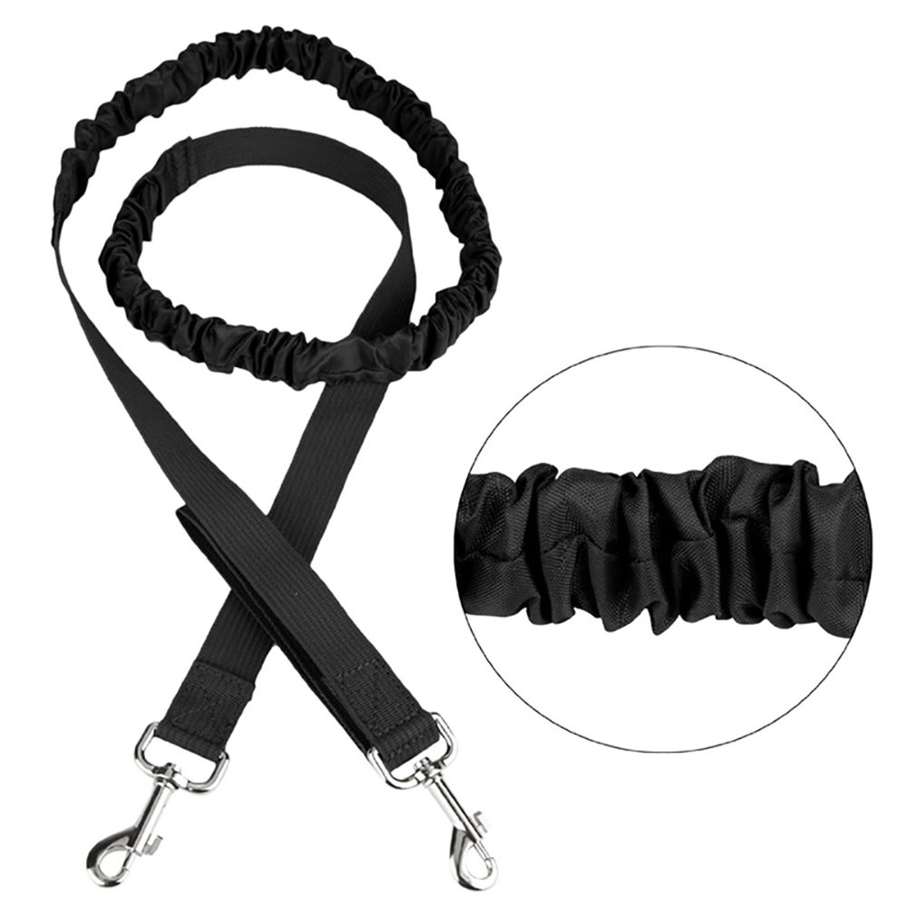 Custom 2 in 1 Elastic Training Reflective Adjustable Nylon Big Large Hands Free Waist Walk Running Lead Rope Pet Dog Leash