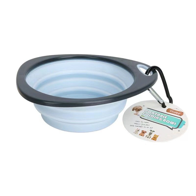 Dog Bowl Pet Collapsible Bowls 2 Pack for Cats Dogs Portable Pet Feeding Watering Dish for Walking Parking Traveling