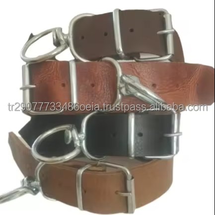 MarchExpoSpecial Genuine Leather Handmade 360 Rotatable Brown Special Production Dog Collar Price Performance Product Dog Collar