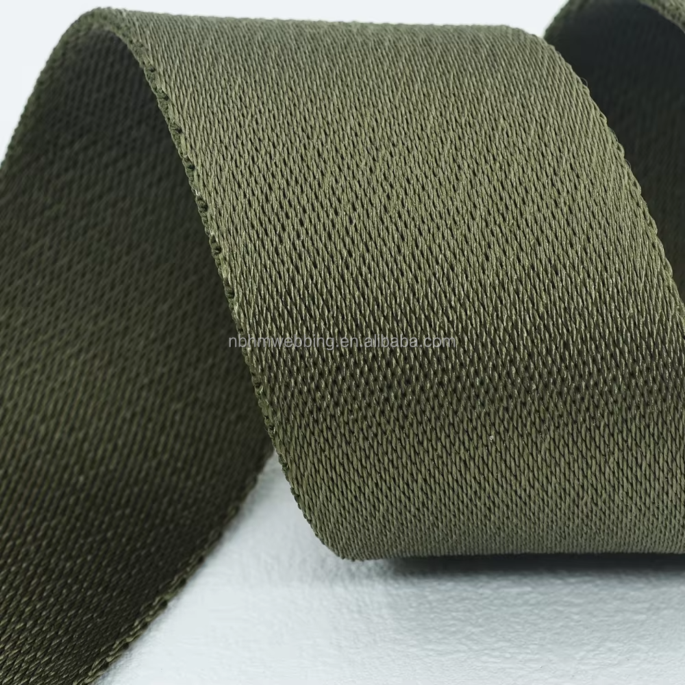High quality soft nylon webbing Custom color size logo nylon webbing for belt bag strap pet collar leash