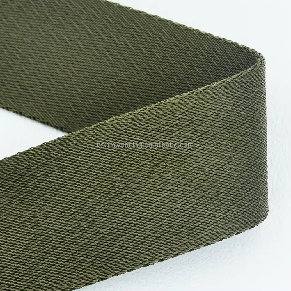 High quality soft nylon webbing Custom color size logo nylon webbing for belt bag strap pet collar leash