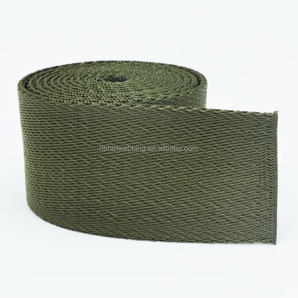 High quality soft nylon webbing Custom color size logo nylon webbing for belt bag strap pet collar leash