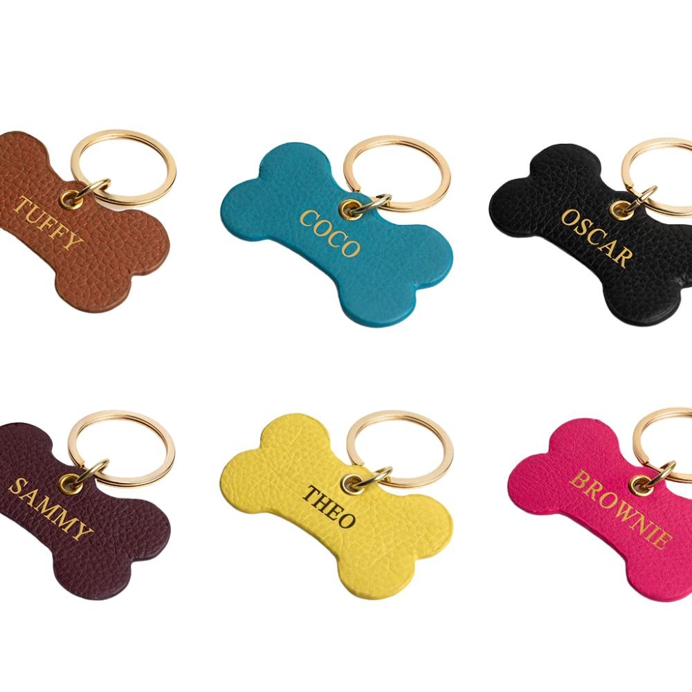 wholesale bulk cheap small pet cat id name blank leather dog tag