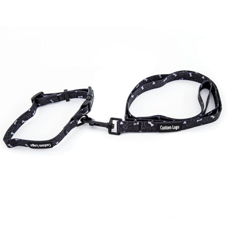 Manufacturer Custom PVC Coated Sublimation Pet Dog Leashes And Collars Set, Wholesales TPU Wrapped Dog Leads Collars Set