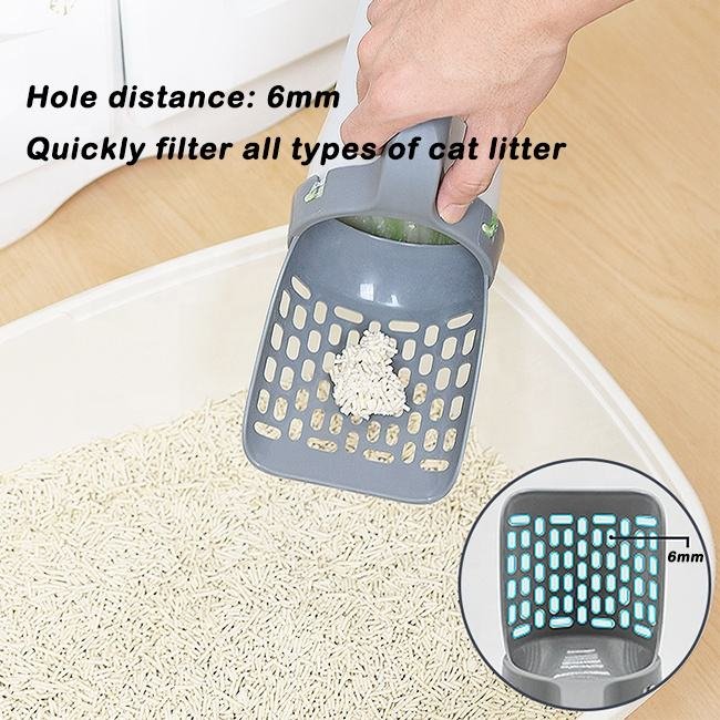 Pet Clean Set Portable Cat Litter Sifter Shovel Poop Bag Container Integrated Detachable Deep Cat Litter Scooper Holder With Bag