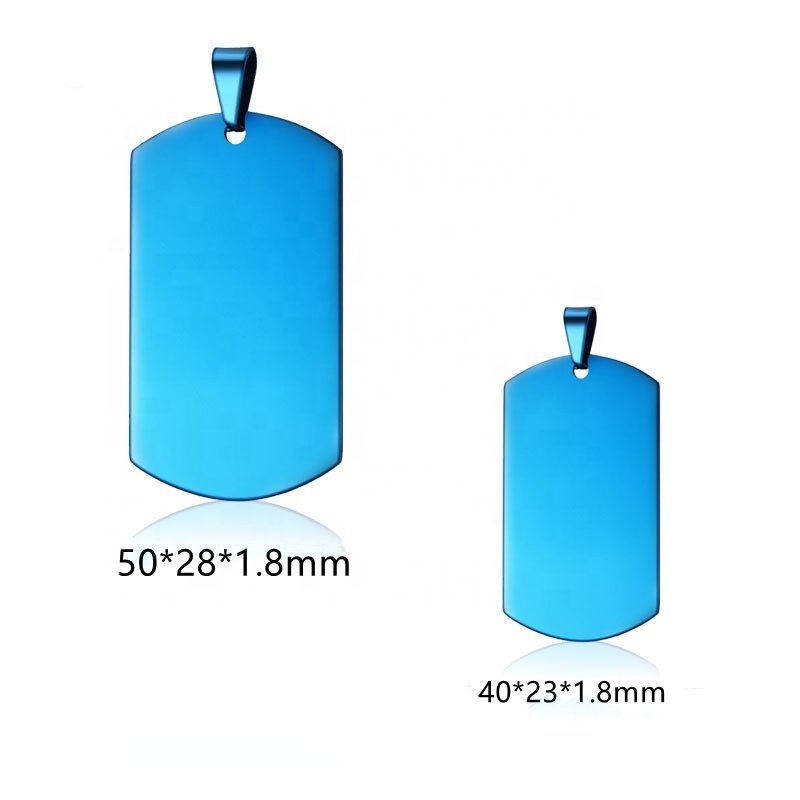 Manufacturers direct sales stainless steel dog tag pet blank laser engraving material necklace pendant to prevent lost