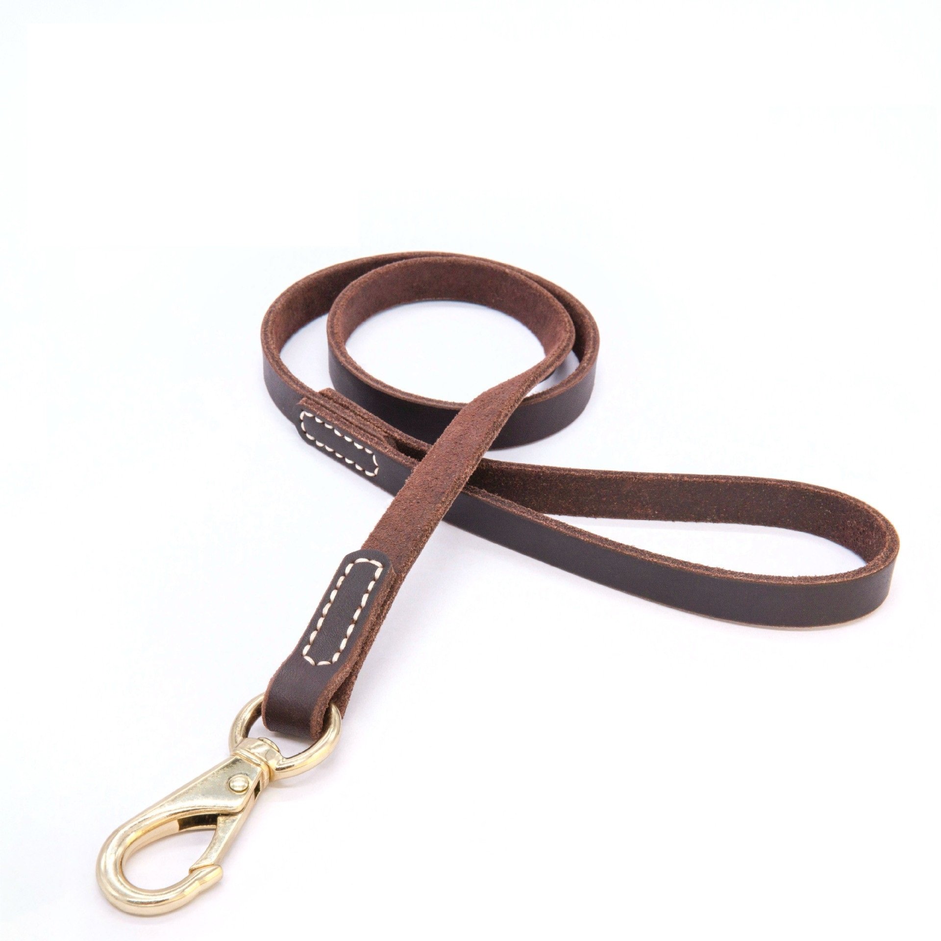 Hot Selling 6 Sizes Real Leather Dog Leash Super Soft Black Brown Collars Training High Quality Small Medium Large Available