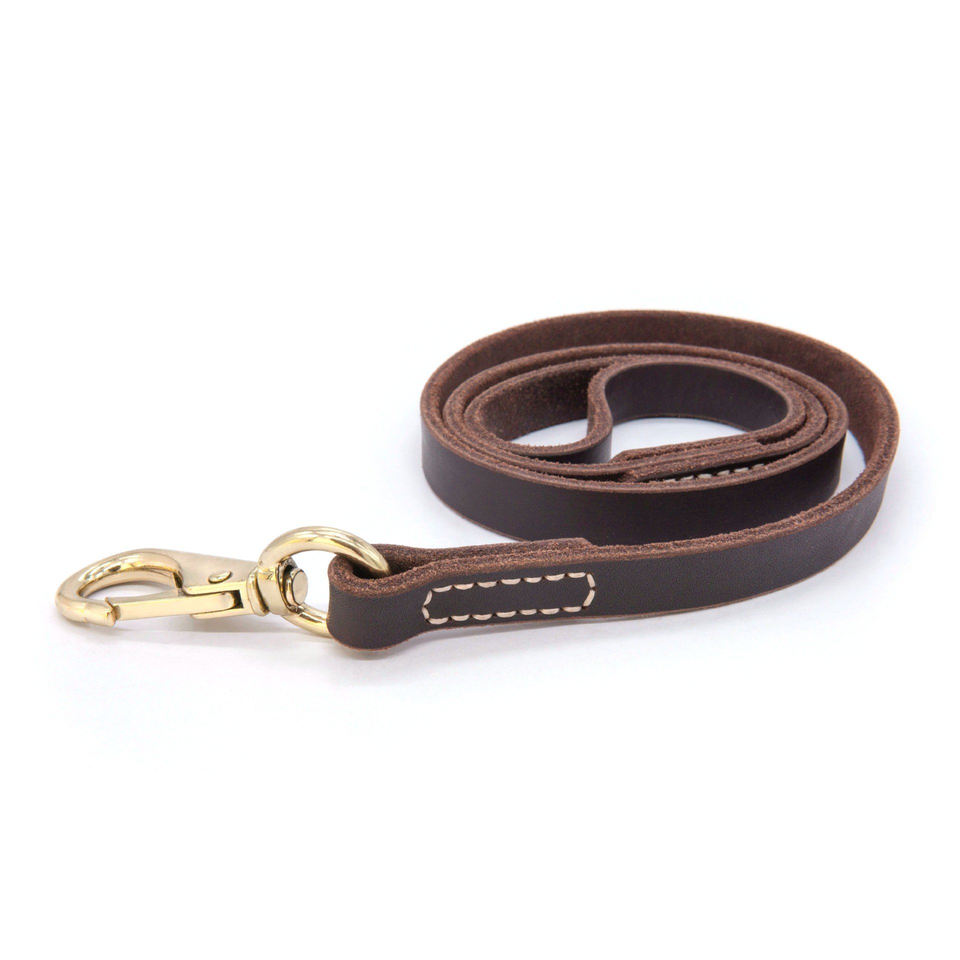 Hot Selling 6 Sizes Real Leather Dog Leash Super Soft Black Brown Collars Training High Quality Small Medium Large Available