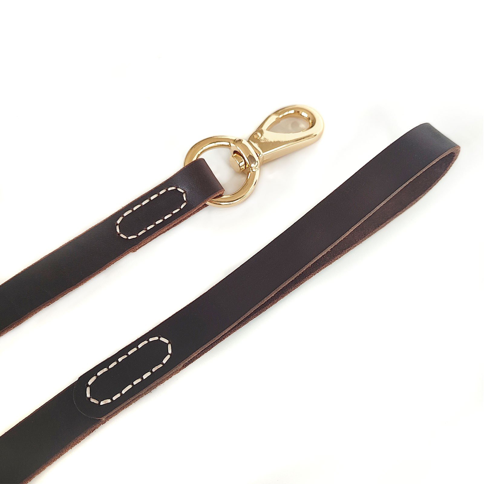 Hot Selling 6 Sizes Real Leather Dog Leash Super Soft Black Brown Collars Training High Quality Small Medium Large Available