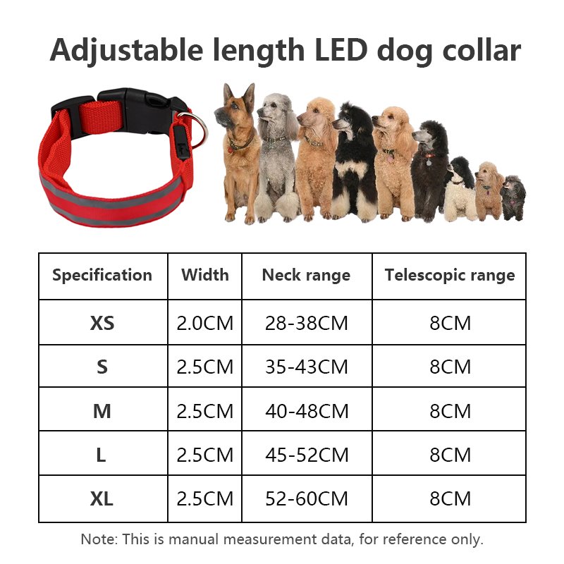 Luxury Custom Waterproof Flashing Light Up Reflective Pet Collar Adjustable USB Type-C Recharge LED Dog Luminous Collar for Dog