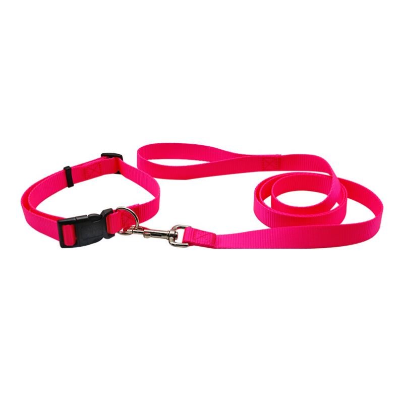 Muker Pet Collars Leashes High Quality 5M Small Size Ribbons Solid Rope Lead Set Collar Dog Nylon 1Pc/Opp Bag