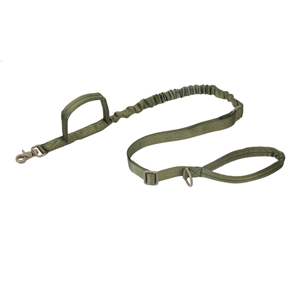 Strong Elastic Anti-escaping Adjustable Outdoor Training Large Tactical Pet Dog Leash with Handle