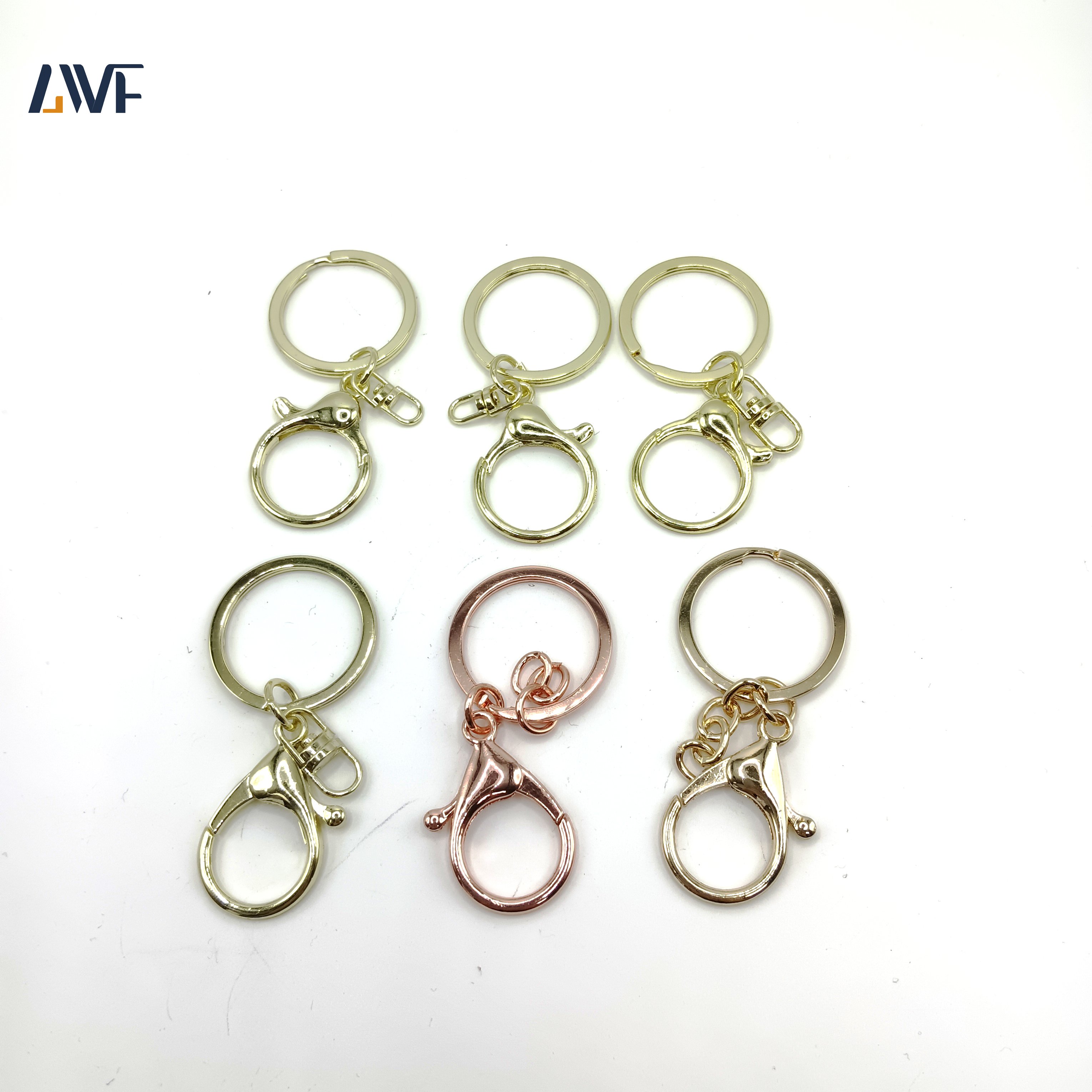 High Quality Zinc Alloy Buckle Hook Metal Swivel Snap Bag Hardware Accessories Rose Gold Keychain