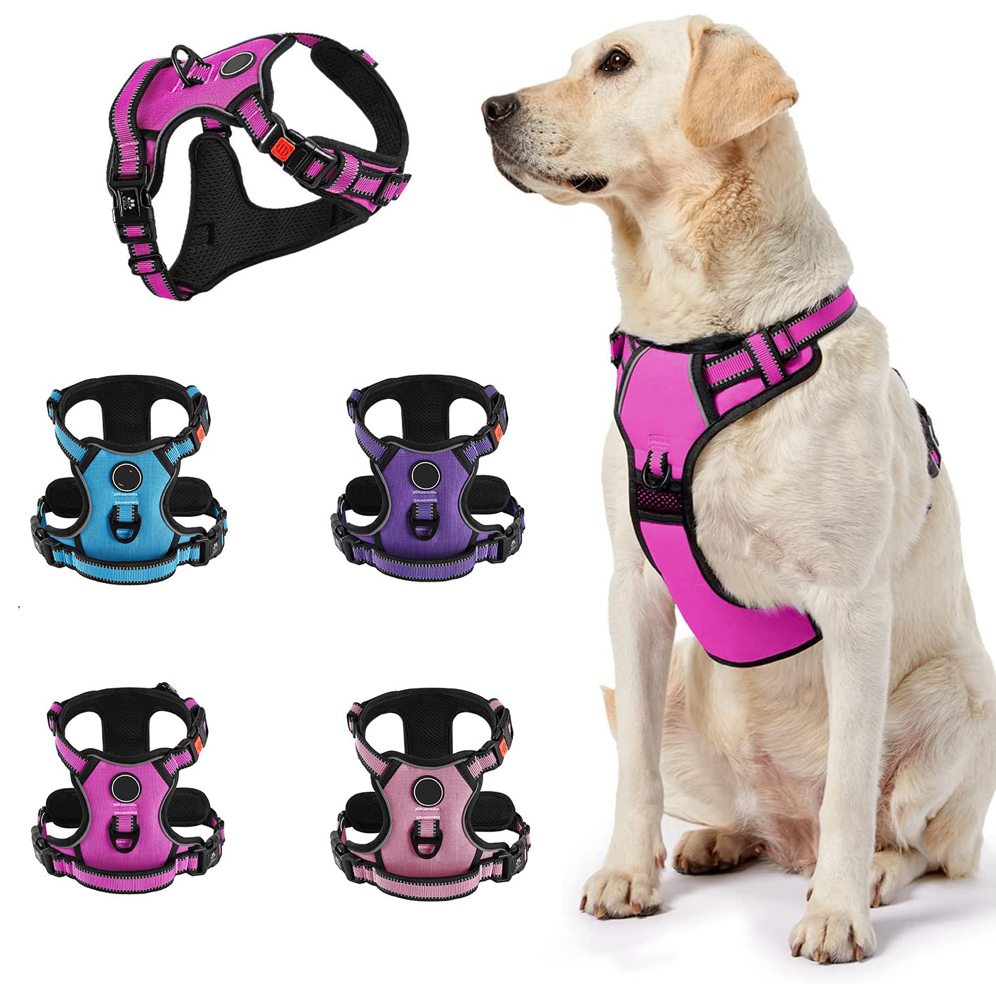 Wholesale Adjustable Reversible Neoprene Comfortable Pet Harness Dog Harness for Small to Large Breeds