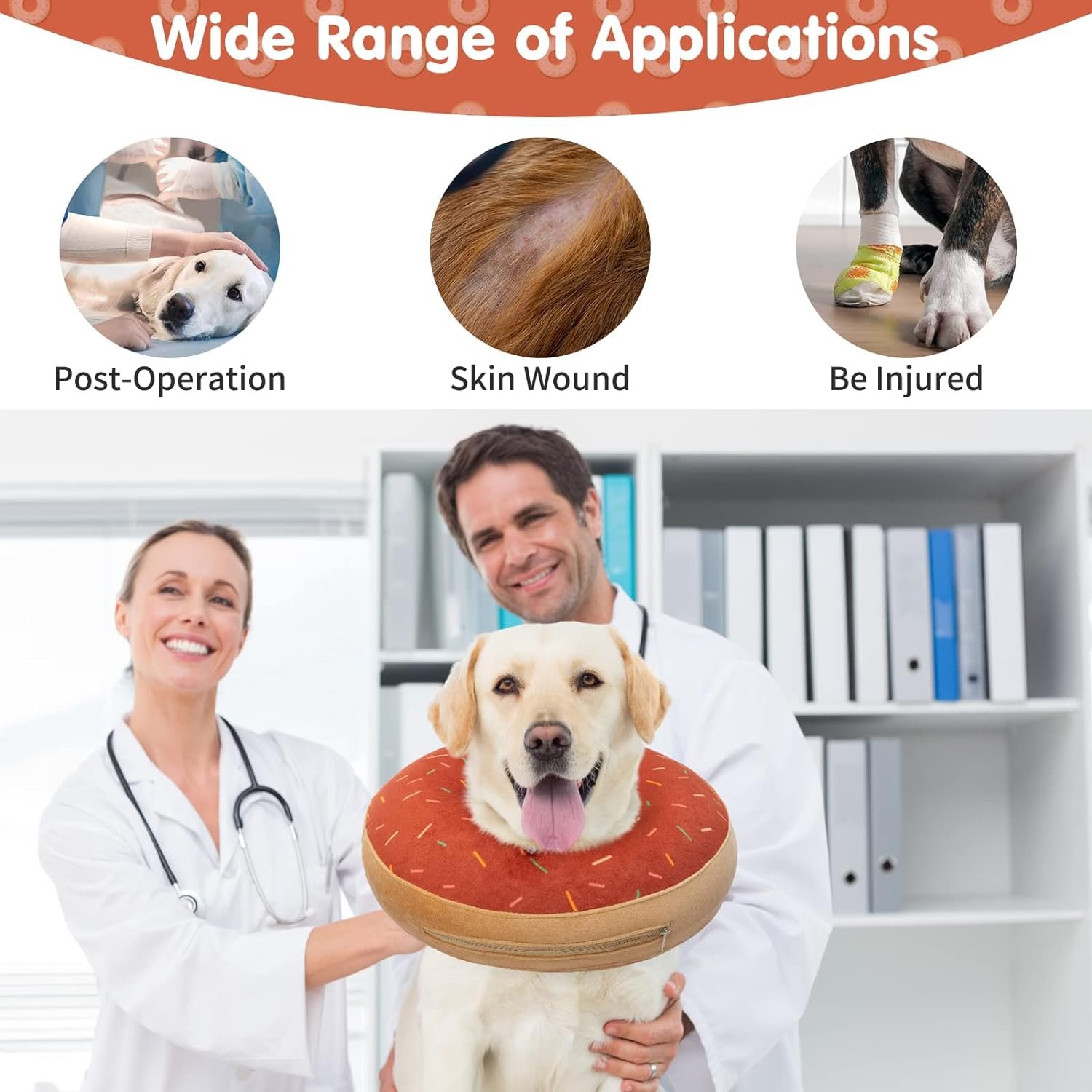 Washable Protective Recovery Collar Soft Cone Collar for Cats Dog Inflatable Cone Collar