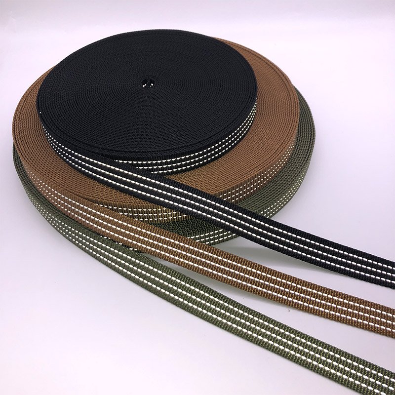 Manufacture 25mm High Resistance To Wear and Tear Reflective Nylon Webbing for Pet Products