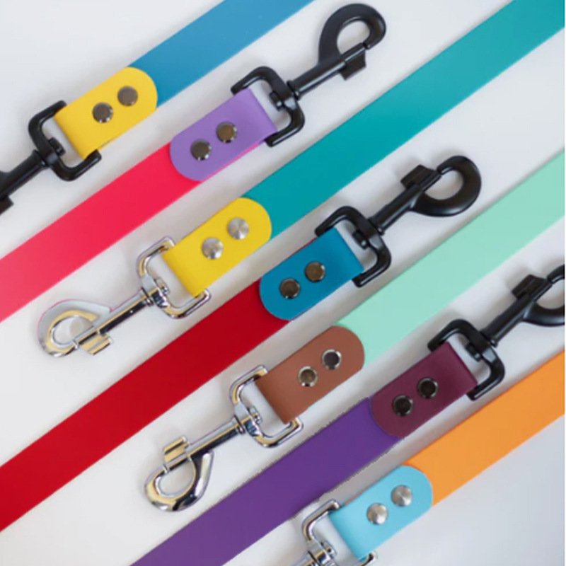 Waterproof Dog Leash splicing Leashes with 2 Hooks for Walking PVC webbing Multifunction pet hands free leash crossbody