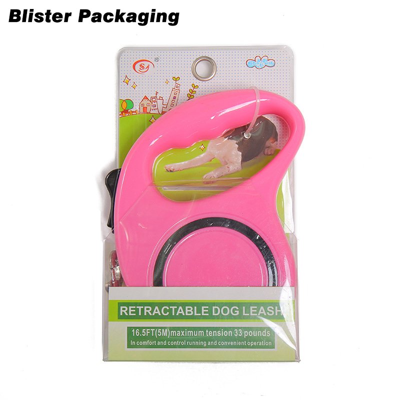 YOSHI Mini Portable Tangle Free Dog Leash TractorAutomatic Shrinkable Cords Nylon Tape One Hand Brake Retractable Dog Leash