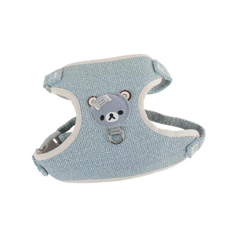 2025 Bear Small Dog Teddy Tank Top with XL Size Cat Walking Dog Chest Back Traction Rope Collar Leash Type