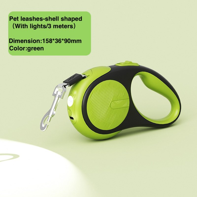 Hot Selling Small Automatic Retractable 3M Nylon Pet Leash USB Rechargeable with LED Light FOR DOG AND CAT