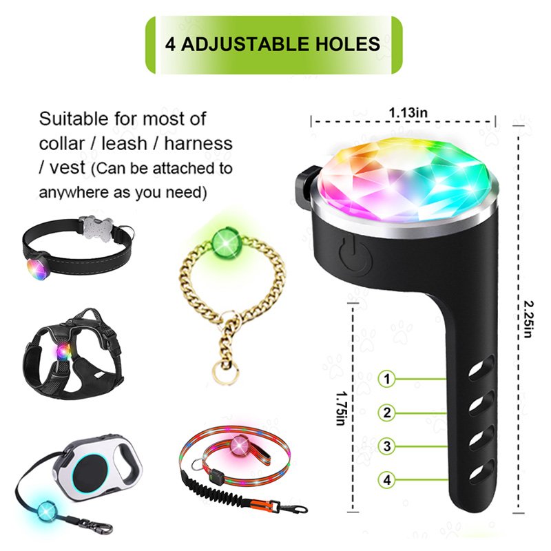UMIONE High Visibility Safety Flashing Pet Accessories Pendant Blinker Clip On Leash Harness LED Dog Light