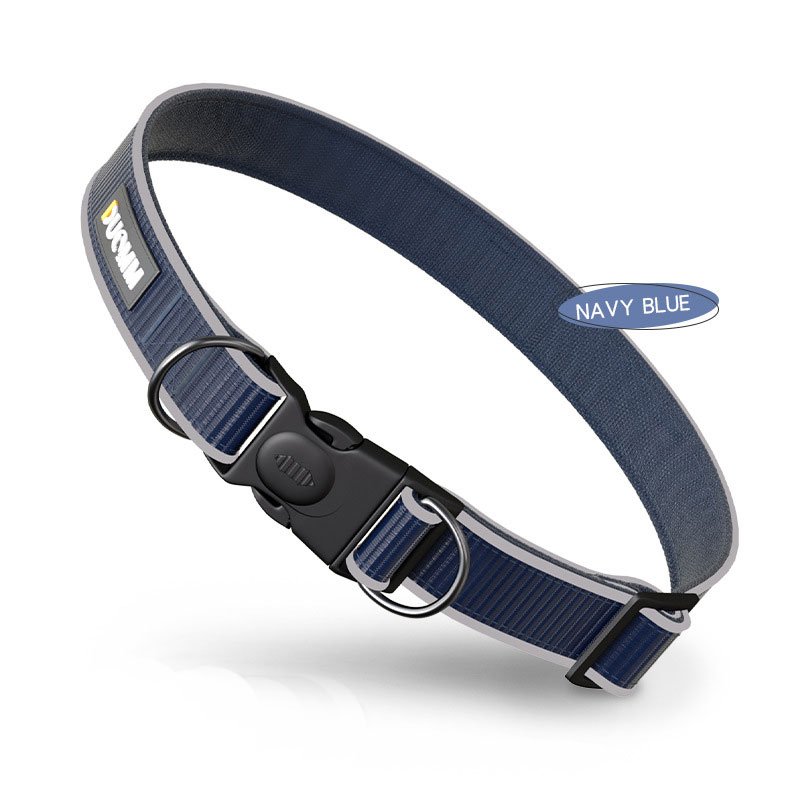 Customized Logo Luxury Dog Collar Prevent Breakout Nylon Pet Dog Collar