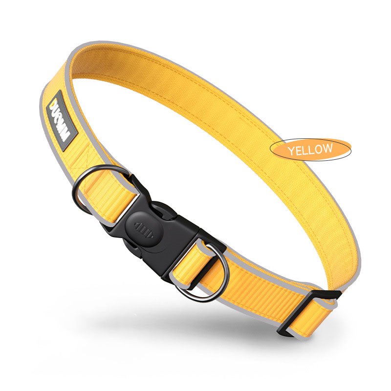 Customized Logo Luxury Dog Collar Prevent Breakout Nylon Pet Dog Collar