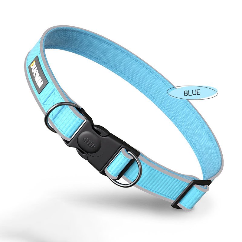 Customized Logo Luxury Dog Collar Prevent Breakout Nylon Pet Dog Collar