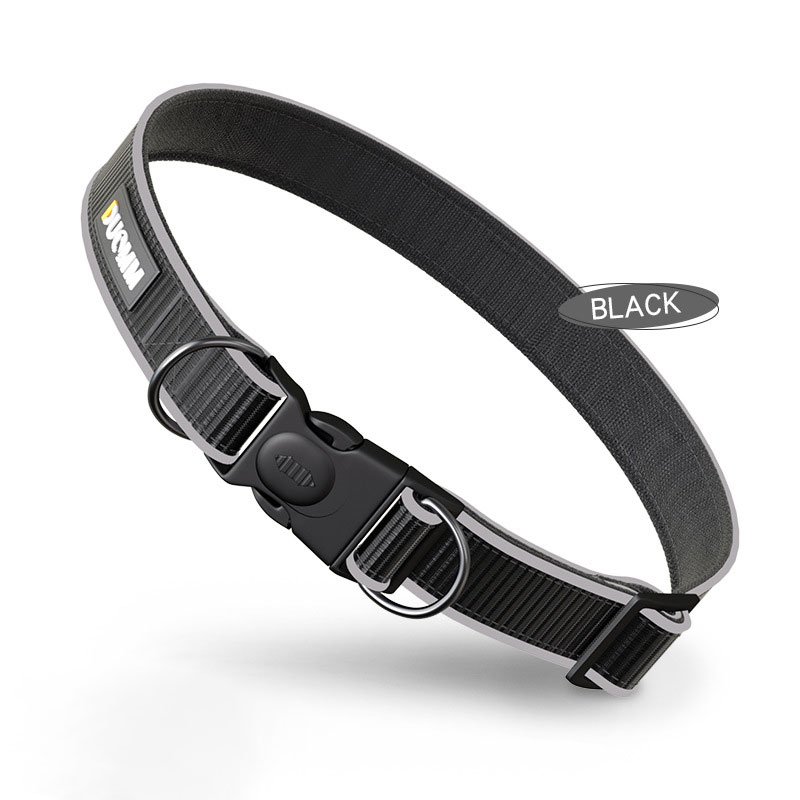 Customized Logo Luxury Dog Collar Prevent Breakout Nylon Pet Dog Collar