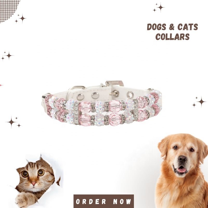 Hot Sale Step up Pet Fashion: Adjustable for Cats, Dogs & Small Animals, Jeweled Glamour Collars & Leashes