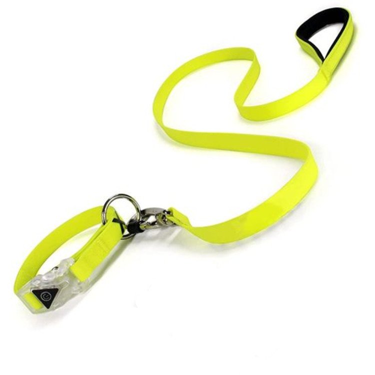 Eco friendly Reflective Custom Adjustable Pet Dog Collar USB Rechargeable Light Up Safety Flashing Led Dog Collar And Leash Set