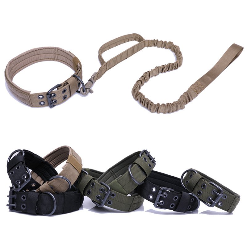 Wholesale 5cm luxury think heavy duty strong medium large pet tactical dog collar metal buckle
