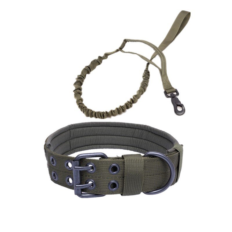 Wholesale 5cm luxury think heavy duty strong medium large pet tactical dog collar metal buckle