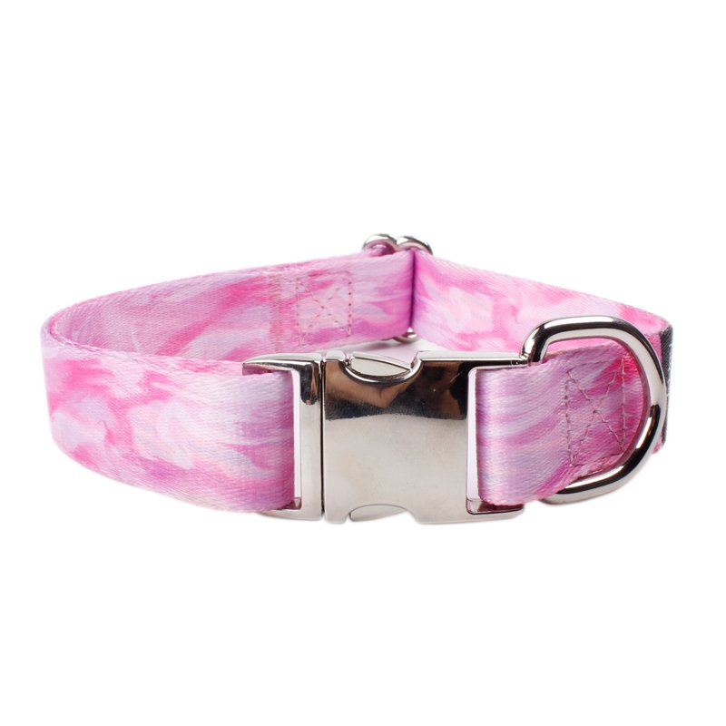 Pets new inventions polyester sublimation pet accessories wholesaler custom metal buckles for dog collars