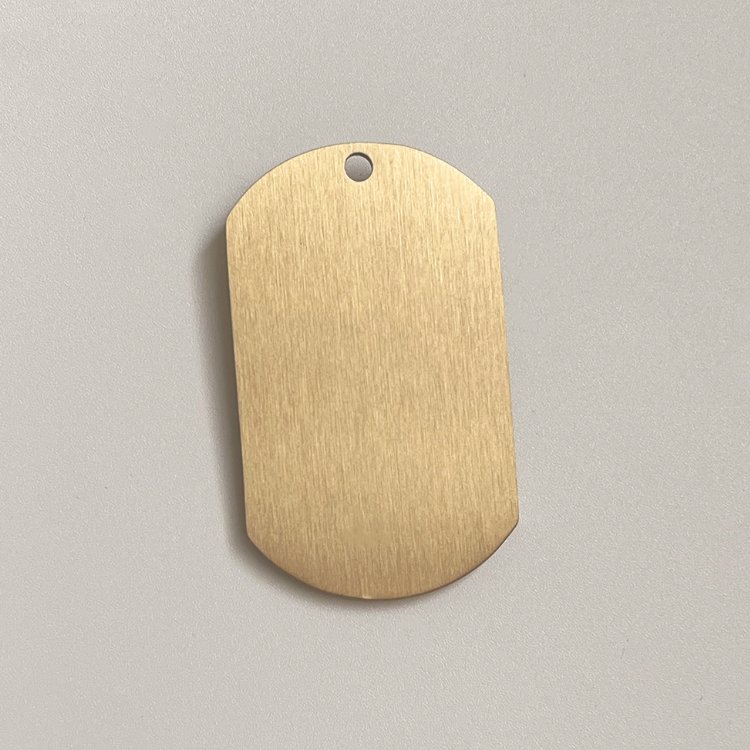 Custom Two-Sided Blank Bone Nameplate High-Gloss Lettering Metal Plate Wholesale Brass Dog Tags For Name Plate