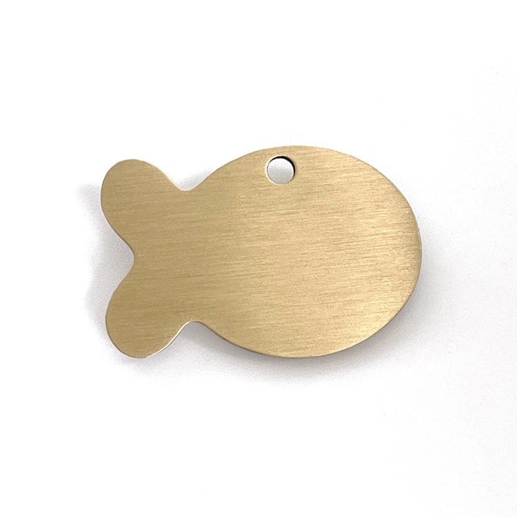 Custom Two-Sided Blank Bone Nameplate High-Gloss Lettering Metal Plate Wholesale Brass Dog Tags For Name Plate