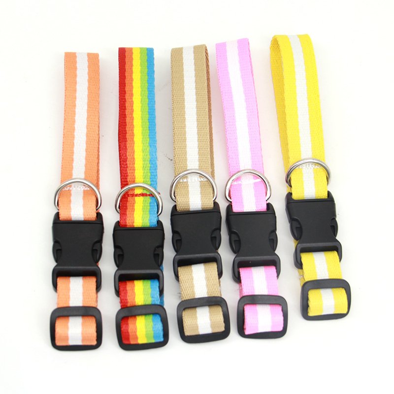 Small Medium Large Dogs Adjustable Dog Collar And Leash Set With Safety Locking Buckle Nylon Customized Pet Collars Webbing